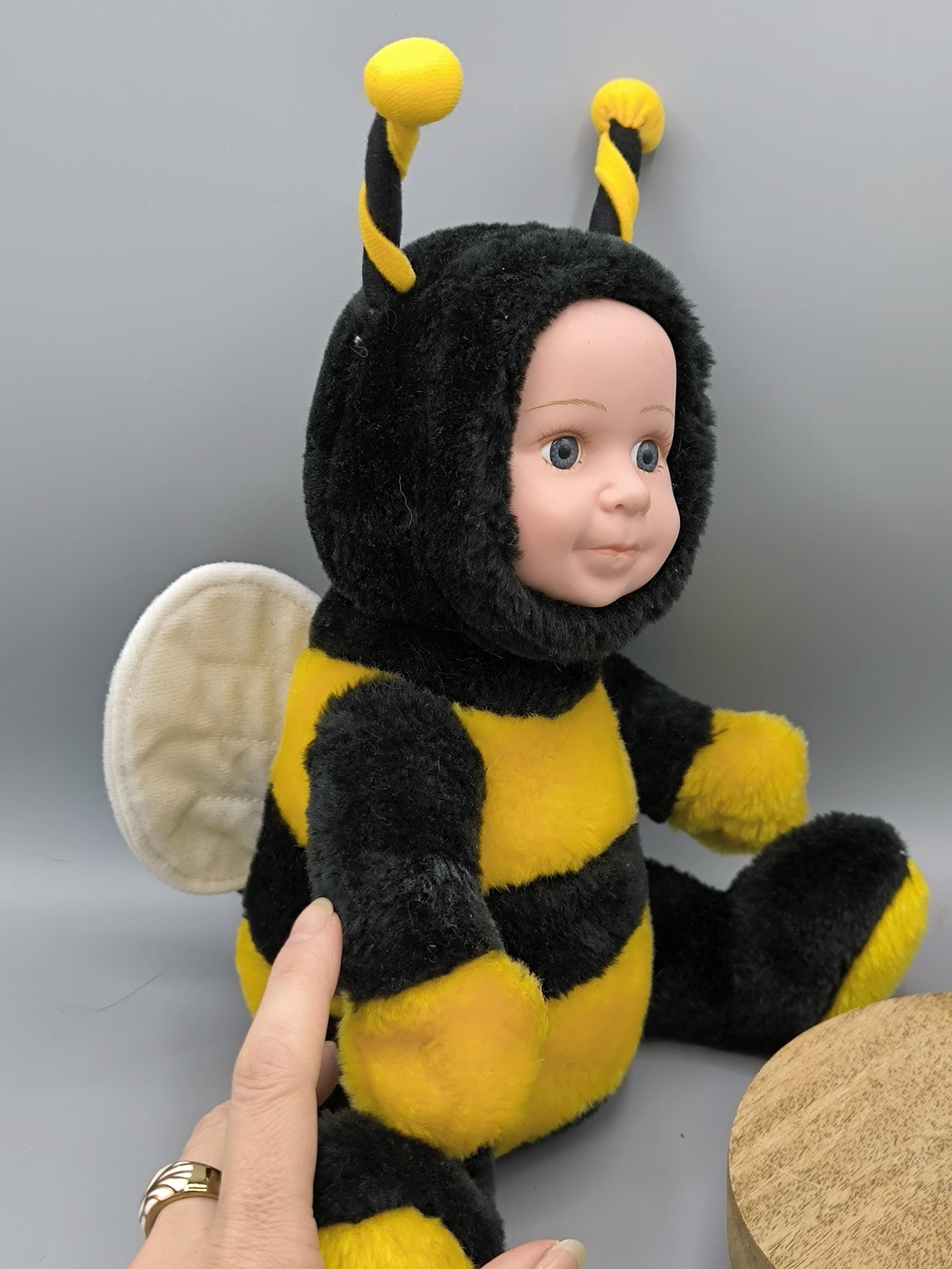 Vintage Baby in Bee Costume, Anne Geddes Style Soft Toy, Cute Baby Bee ...