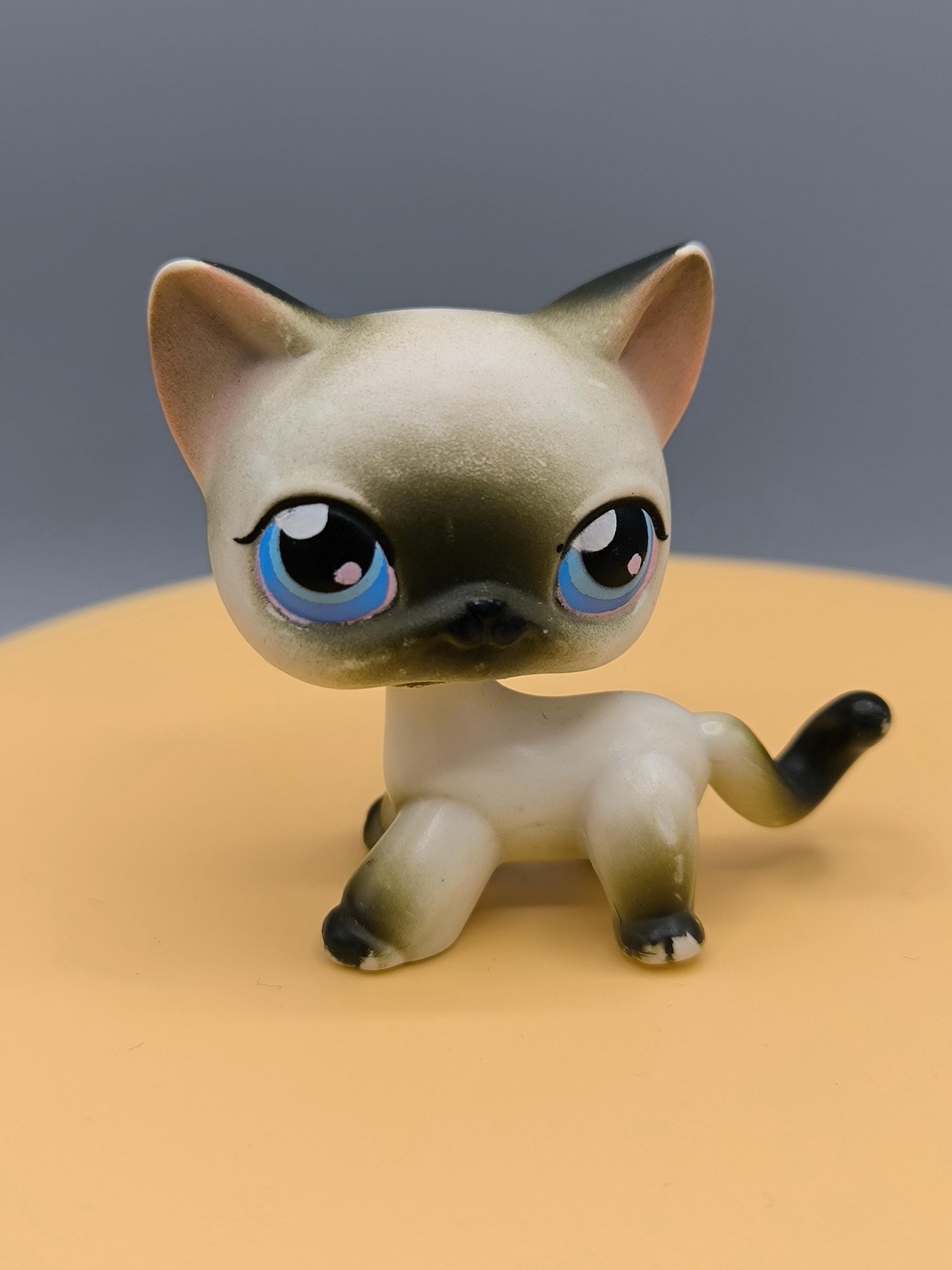 Littlest Pet Shop Shorthair Cat #05, Siamese Cat, Authentic Pet