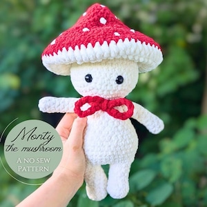 Monty the No Sew Mushroom Boy Crochet Pattern / Amigurumi Plushie PDF File