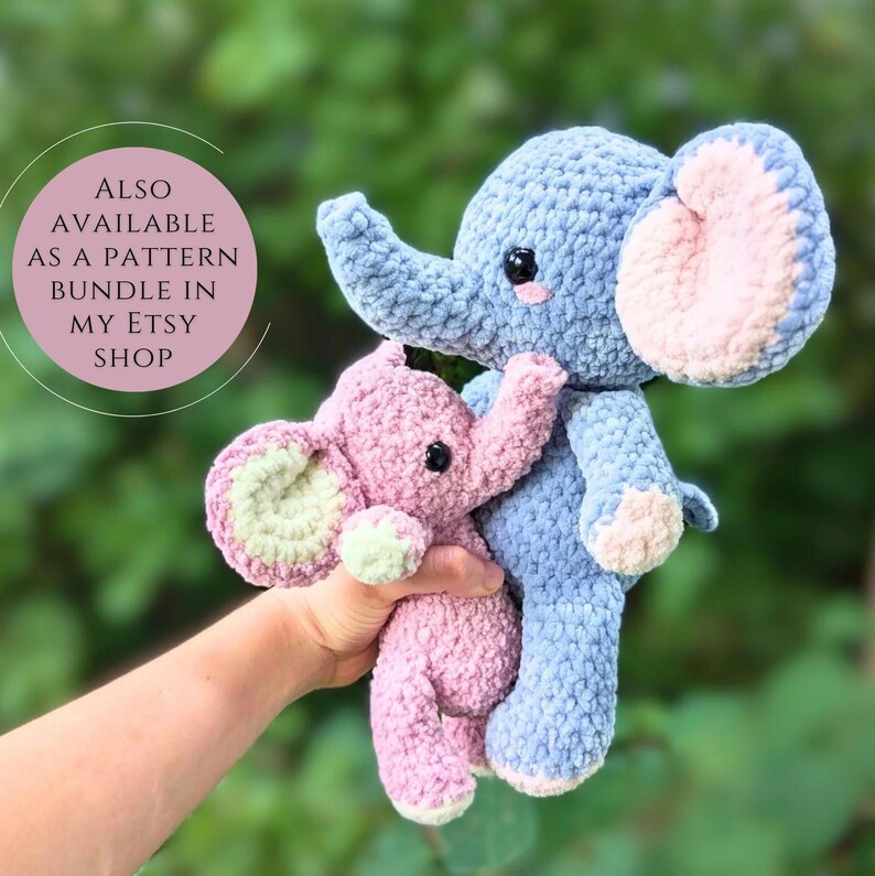Baby Anne the No Sew Elephant Crochet Pattern / Amigurumi Plushie PDF ...