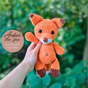 Amber the Fox - Low Sew Crochet Pattern / Amigurumi PDF File