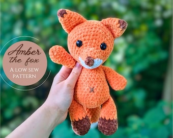 Amber the Fox - Low Sew Crochet Pattern / Amigurumi PDF File
