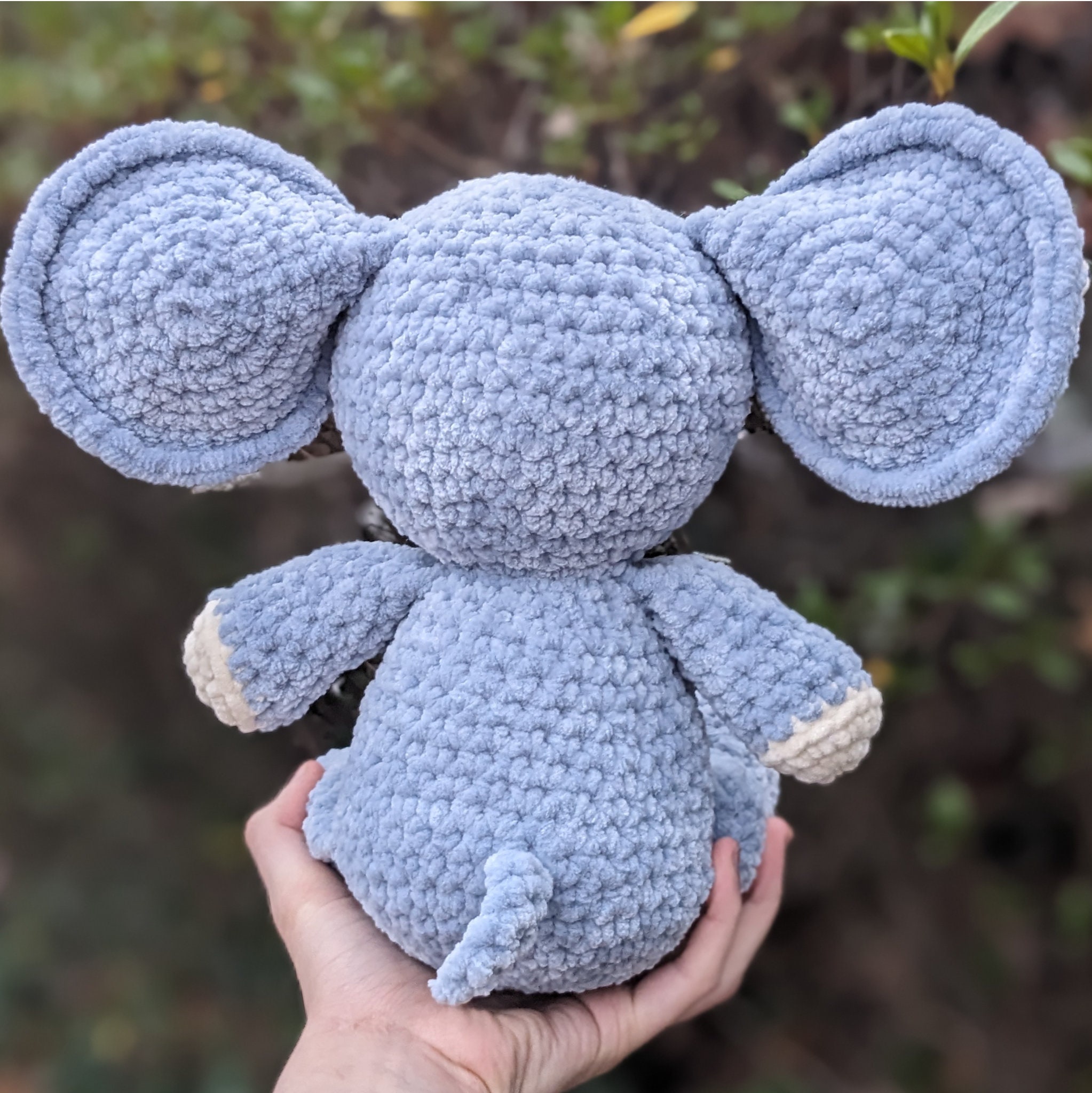 No Sew Elephant Pattern Bundle - 2 Crochet Patterns / Amigurumi Plushie ...