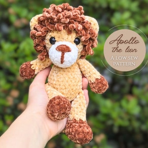 Apolo el León Bebé - Patrón de Ganchillo de Costura Baja / Archivo PDF Amigurumi