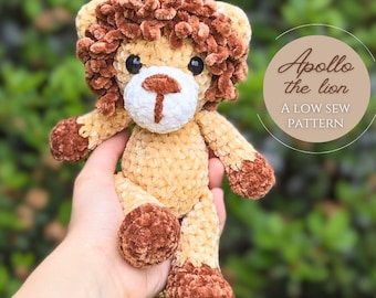 Apollo, o Bebê Leão - Padrão de Crochê com Costura Baixa / Arquivo PDF Amigurumi