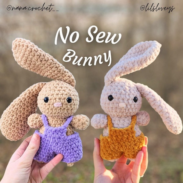 Bean the No Sew Bunny Häkelmuster / Amigurumi Plüschtier PDF-Datei
