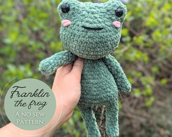 Franklin the No Sew Frog Crochet Pattern / Amigurumi Plushie PDF File