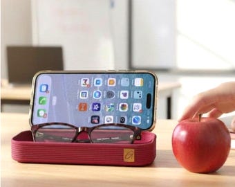 Modern Teacher Gift Phone Eyeglass Stand Desk Organizer Station Nightstand Phone Holder Eyeglass Charging Station Modern Design Accessory