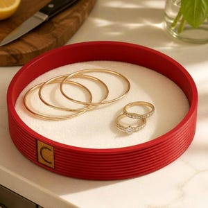 Personalized Catchall Tray Organizer Desk Storage Solution for Home Office Organizer Valet Dish Storage Accessory Holder Gift Initial Tray