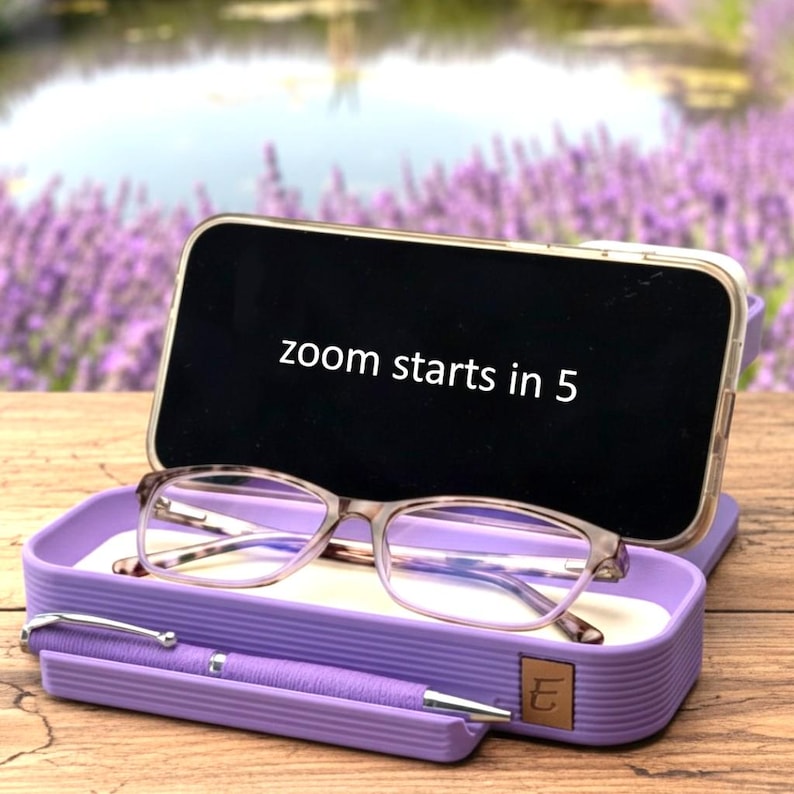 Desk Accessory Organization System Cable Management Solution MagSafe Charging Station Apple Device Holder Stand Tech Organizer Setup Modern Design Personalized Wood Insert Laser Engraved Initial iPhone Watch AirPods Dock Convenient Charging Available with optional Pen and or Eyeglass Tray Felt Liner