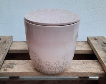 Dose Keramik Sgraffito rosé