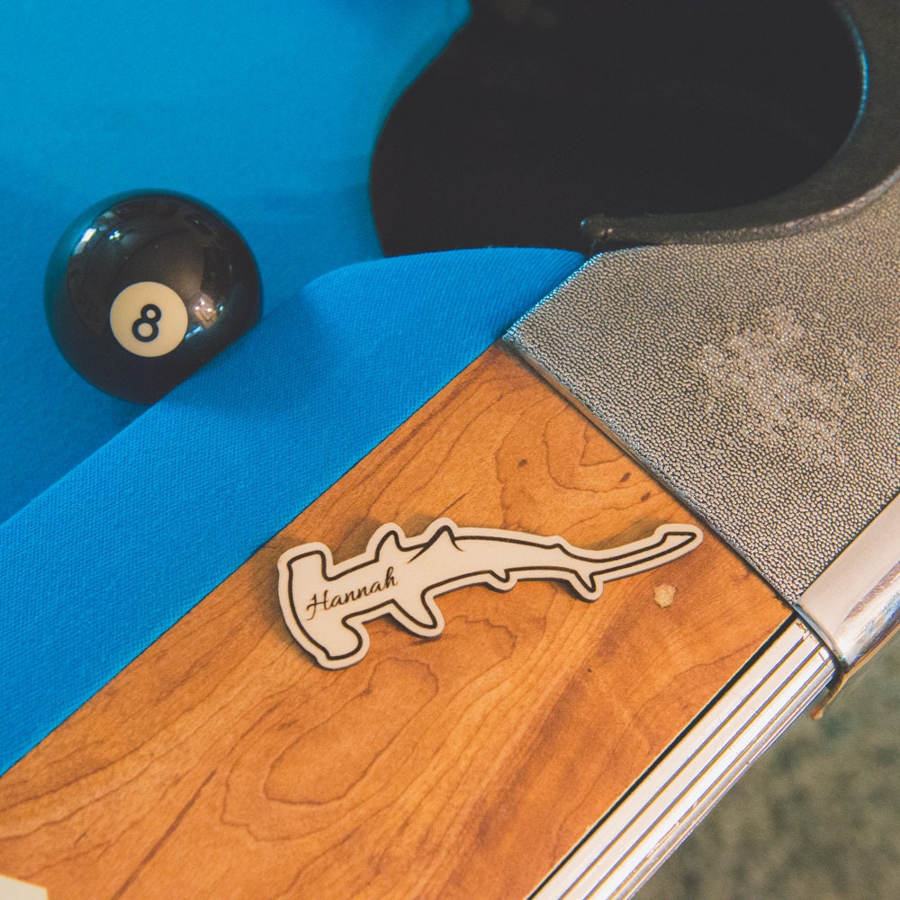 Billiards Pocket Marker Hammerhead Shark With Custom Name Etsy