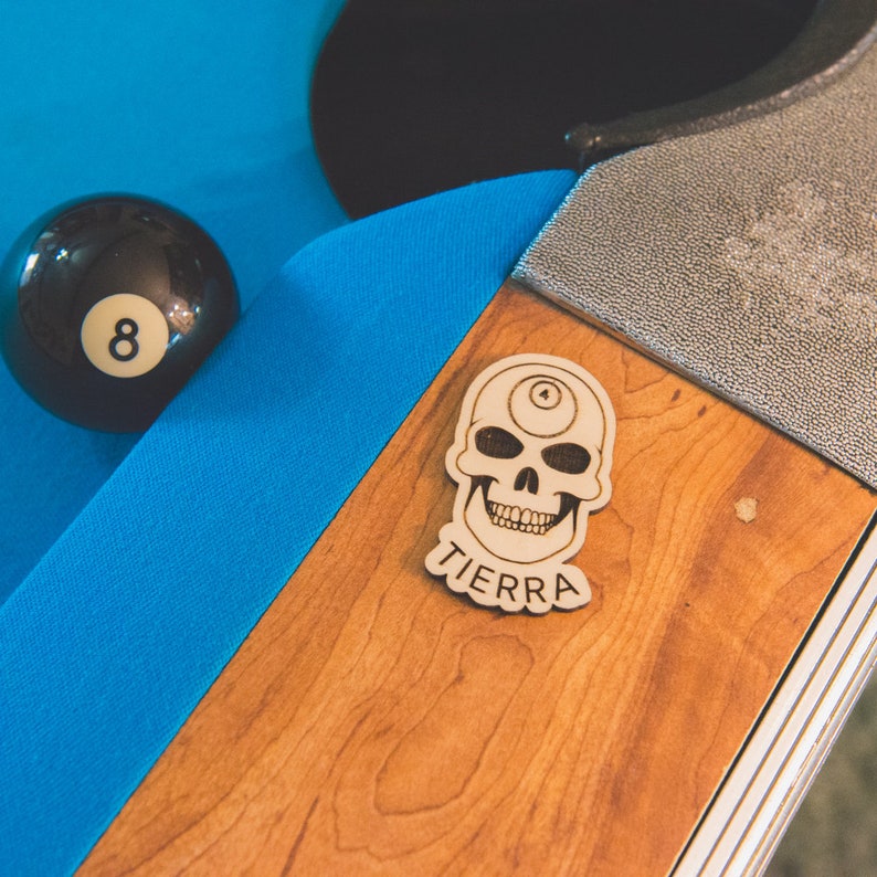 Billiards Pocket Marker Skull With Custom Name Etsy