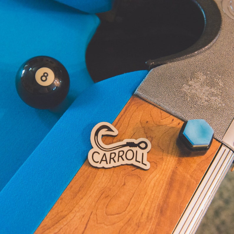 Billiards Pocket Marker Fish Hook With Custom Name Etsy