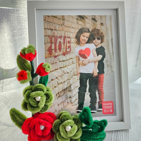 Cadre de photo fleuri, déco intérieure, événement, cadeau