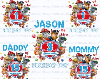 Birthday Boy PNG Bundle, Paw Friends Birthday Family Shirt, Birthday Boy Png, Dog shirt Png, Paw Boy Birthday Png,Dog Boy Birthday Party Png