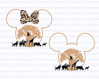 Mouse and Friend Safari Trip Png, Animal Kingdom Safari Png, Family Vacation Svg, Mouse Ears Png, Vacay Safari Mode Svg,Mouse Wild Trip Png