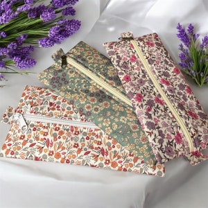 Trousse plate tissu, trousse ecole, trousse crayon, trousse maquillage, trousse stylo, trousse fourre tout, trousse rectangulaire