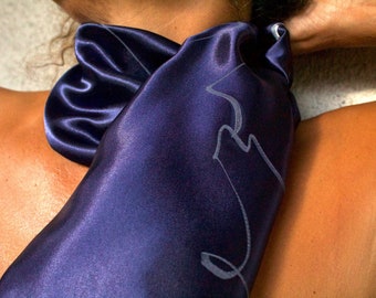 Silky Scarf uniquely designed with watercolor