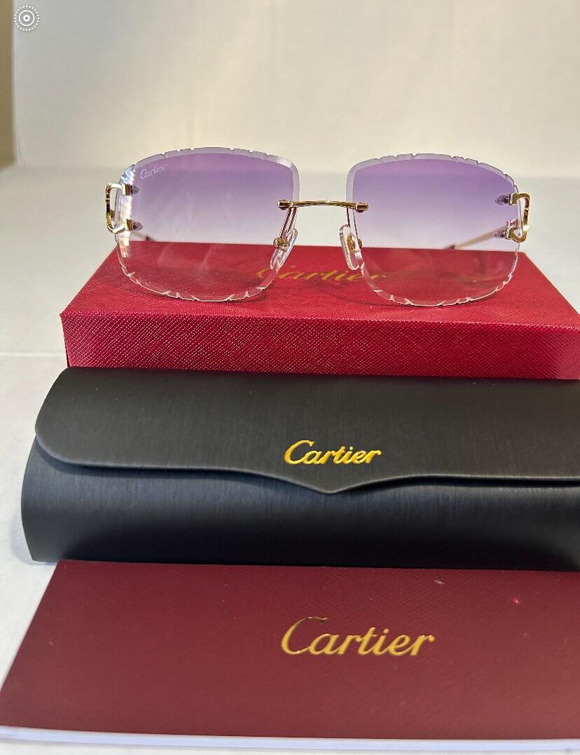 Burgundy Lunette Cartier Signature C Cartier Eyeglasses Décor C