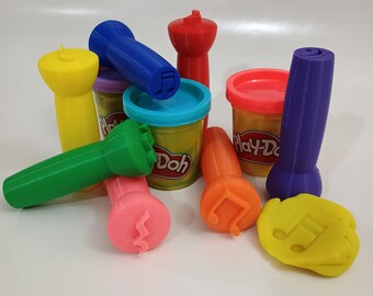Montessori play-doh music stamps early childhood sensory child prek manipulative preschool toy lesson 3d printed