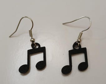 Mini Music Note Earrings barred eighth notes elementary music teacher musician unique music themed fashion