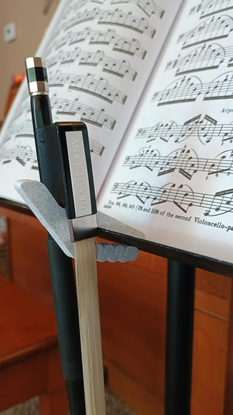 Customizable Orchestra Bow Hook for music stand musician present gift string player violin viola cello bass student 3d printed image 9