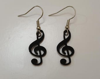 Mini Music Note Earrings treble clef elementary music teacher musician unique music themed fashion