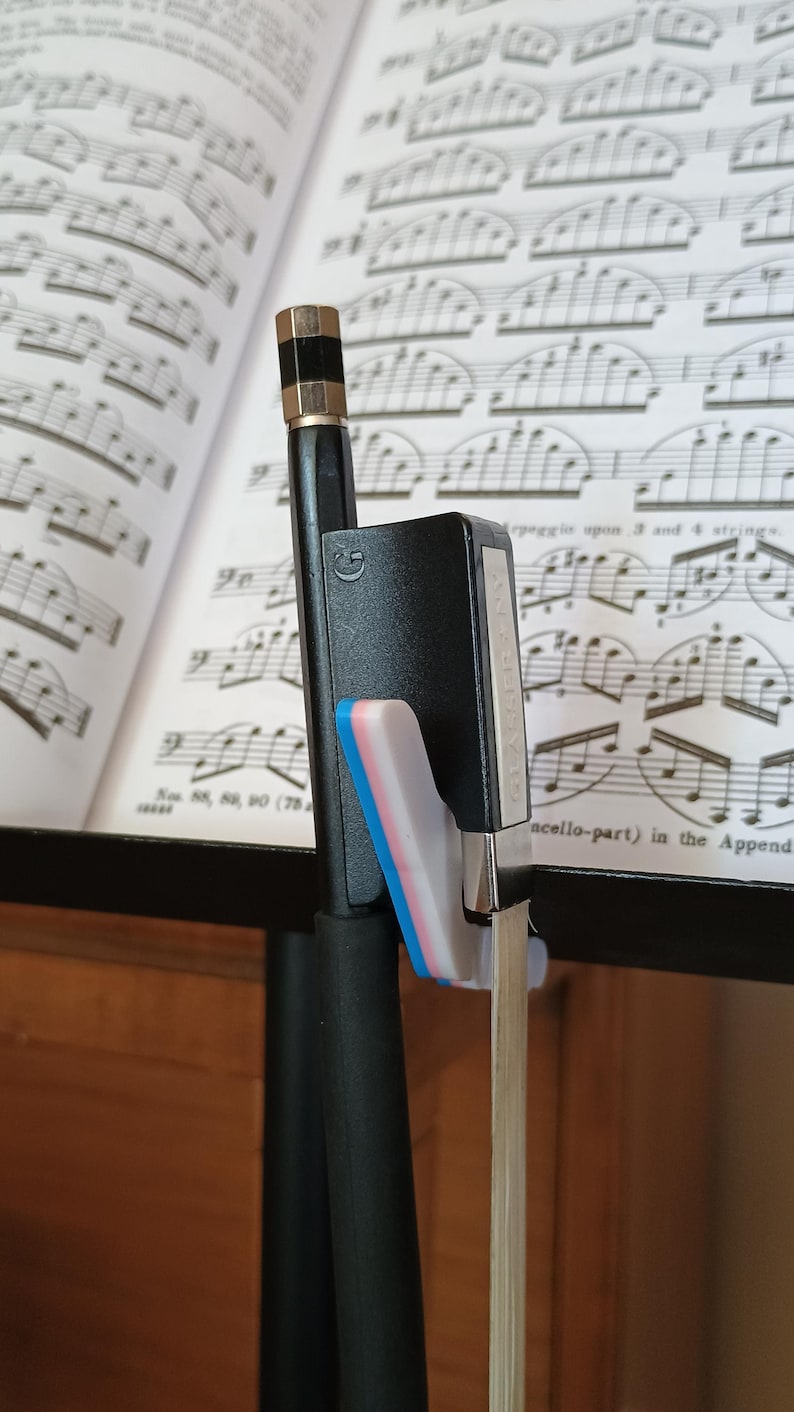Customizable Orchestra Bow Hook for music stand musician present gift string player violin viola cello bass student 3d printed image 6