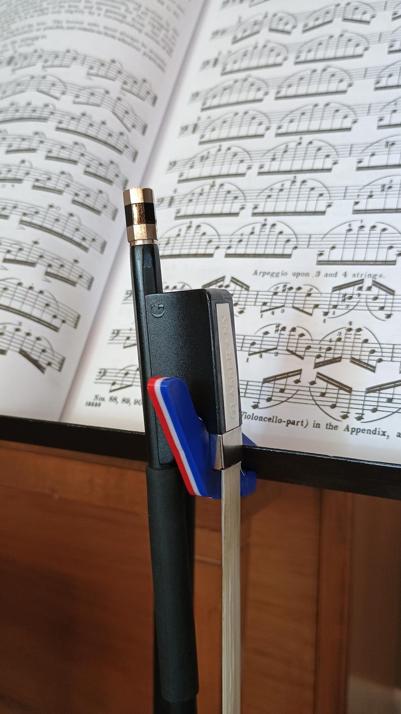 Customizable Orchestra Bow Hook for music stand musician present gift string player violin viola cello bass student 3d printed image 8