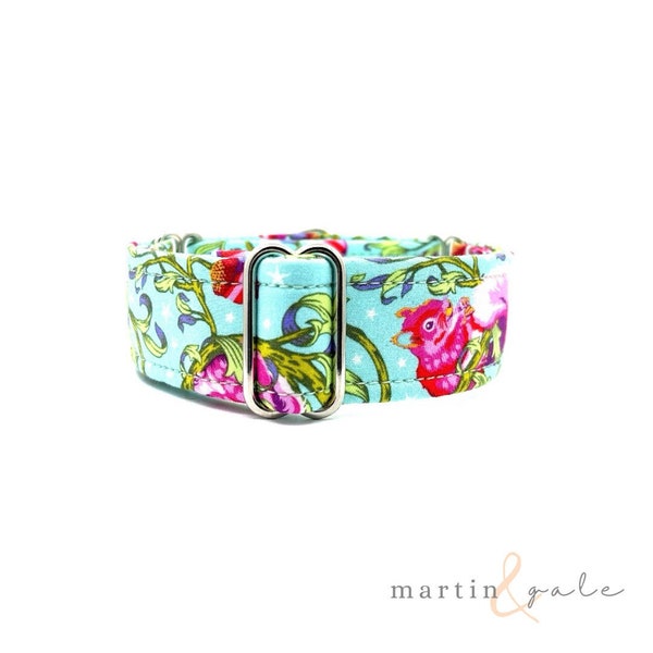 Squirrel Daydream [Martingale Dog Collar, Buckle Collar, Custom Made, Wide Dog Collar, Sighthound Collar, Gifts for Dogs]