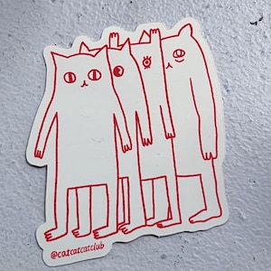 Adesivo Siga-me (Mas Não Tão Perto) – Vinil de Gato do Grupo Estranho