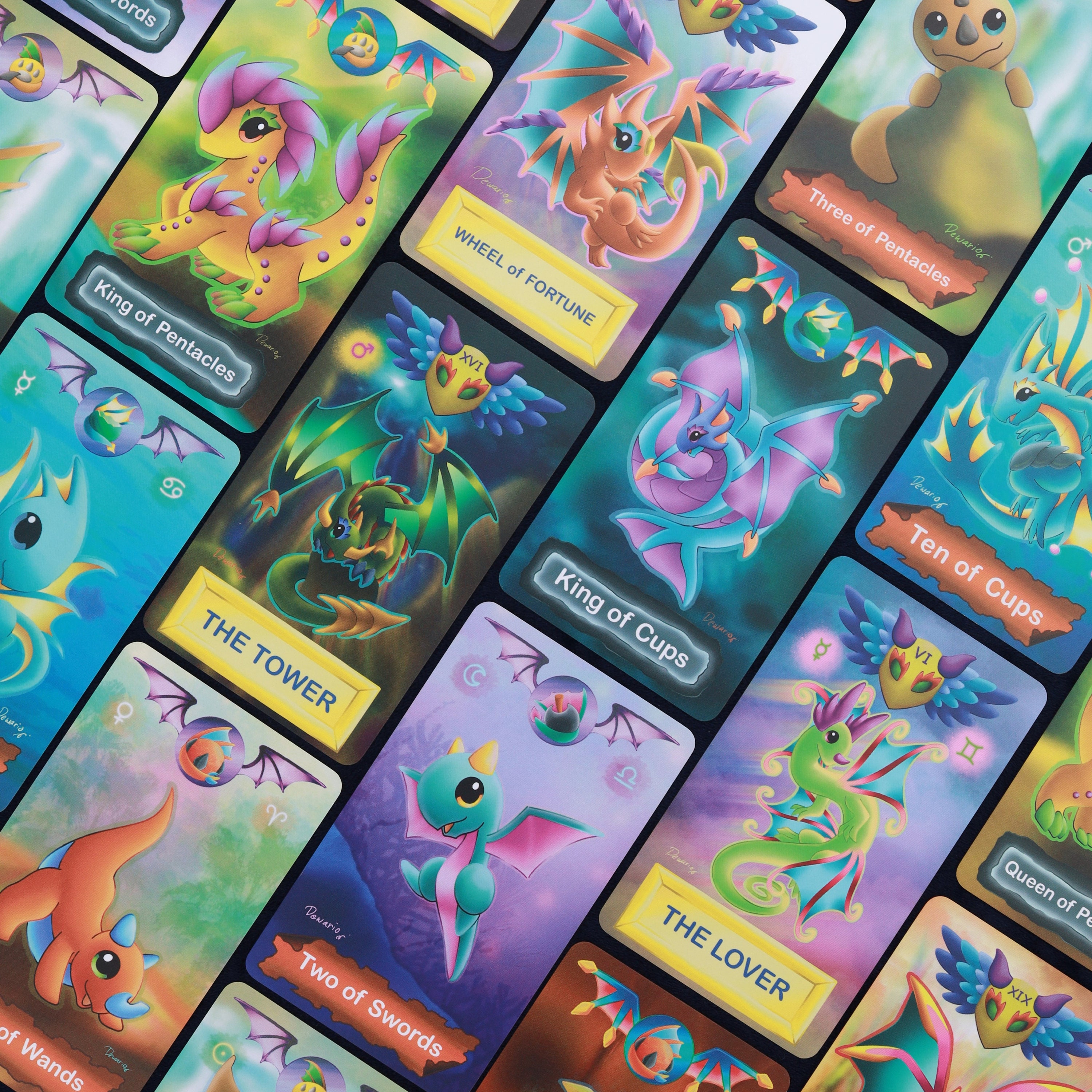 Dragoneo Tarot Deck , Unique Tarot Cards, 78 Tarot Cards, Custom Design ...