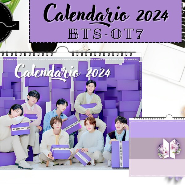 Bts Desk Calendar 2024 Etsy