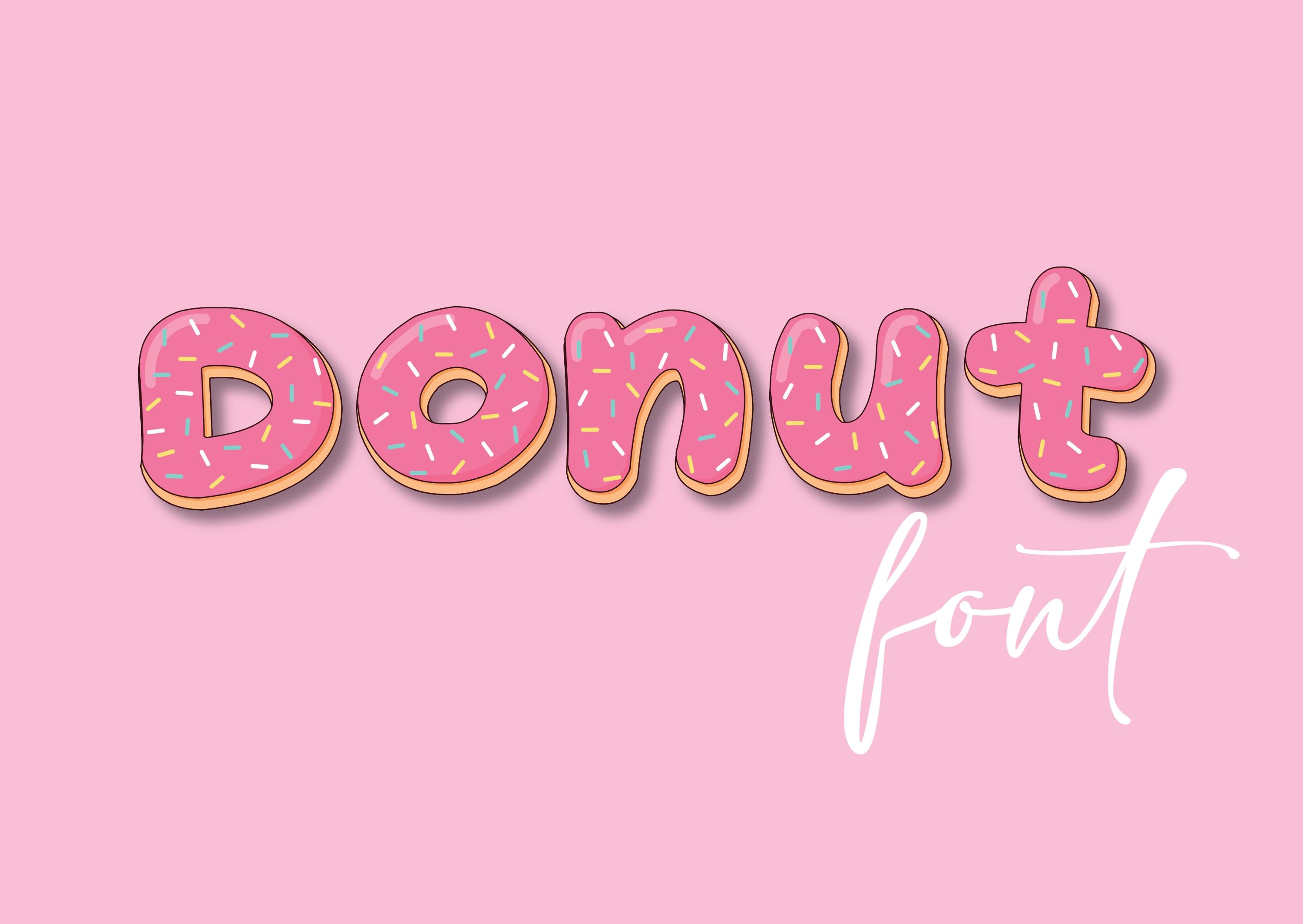 Donut Font Printable / Layout / Designing Font - Etsy