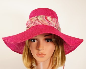 Floppy Pink Wide Brim Sun Hat