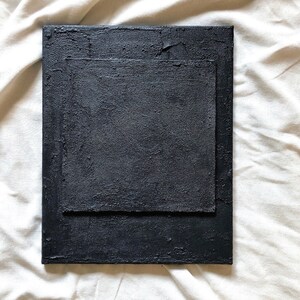 ROCKY.Minimal Textured Wall Art, Plaster Art, Painting, Sculptural Wall Art, 3D Wall Art, Japandi Canvas Art.