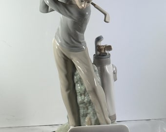 Lladro #4824 - Retired and Vintage Figurine of “Golfer”  MINT condition without original box