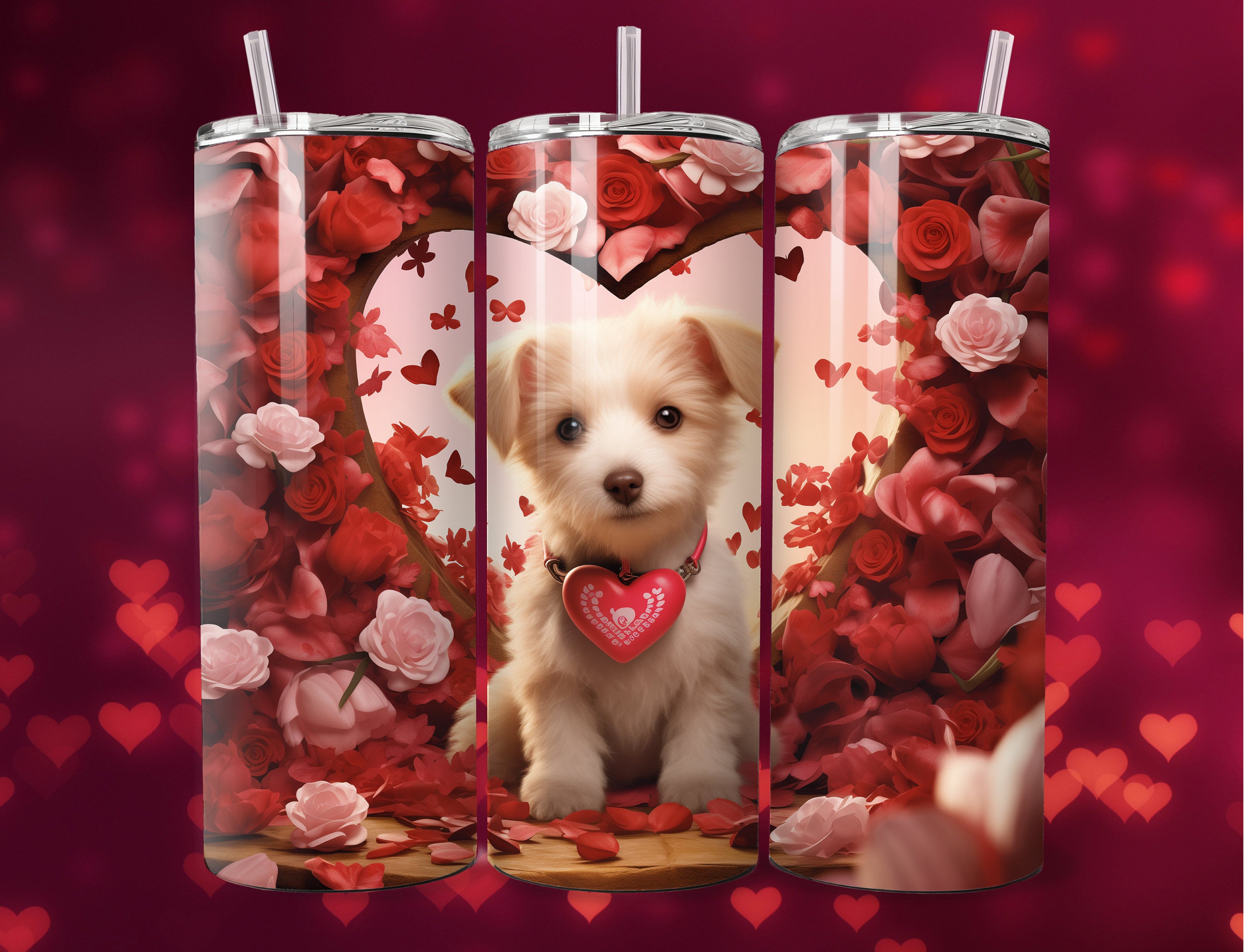 Puppy Dog Valentine's Day Stickers — Party Beautifully