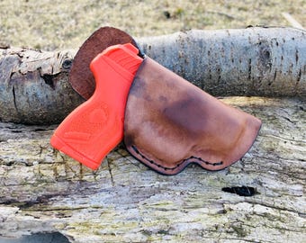 Ruger LCP Max Wet Formed Thick Leather Pocket Holster
