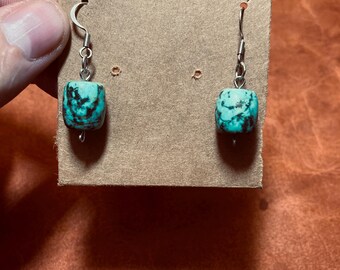 Pendientes de turquesa Royston 100 % natural hechos a medida