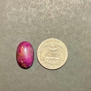 Naturlig rubin korund cabochon med vitrinskåp