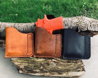 Ledertasche für KIMBER MICRO .380 mit montiertem STREAMLIGHT tlr6