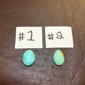 100% Natural Non Dyed #8 Turquoise Cabochons With Display Case