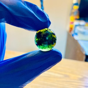 AA Gem Quality NEPHRITE JADE Round Cut Cabochon #18 Carat With Display Case
