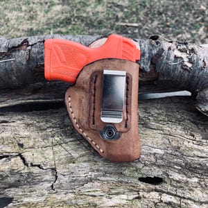 Handmade iwb/owb Thick Leather Holster for Ruger LCP and Ruger LCP Max