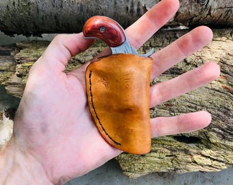 Handgefertigte Dicke Nass Moulded Leder Tasche/Gürtel für NAA 22 LR Mini Revolver