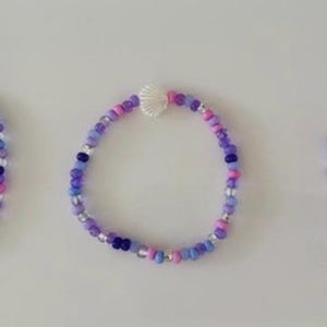 purple seed bead bracelets!