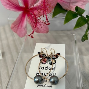 Everyday Tahitian Pearl Hoop Earrings
