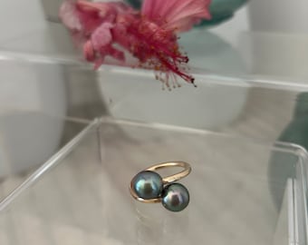 Tahitian Pearl Bypass Ring